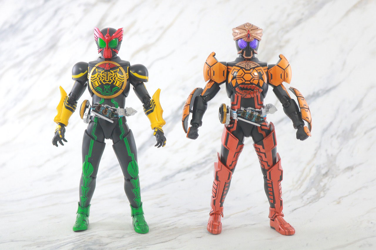 S.H.フィギュアーツ　仮面ライダーオーズ　ブラカワニコンボ　真骨彫製法　レビュー　本体　タトバコンボ　比較