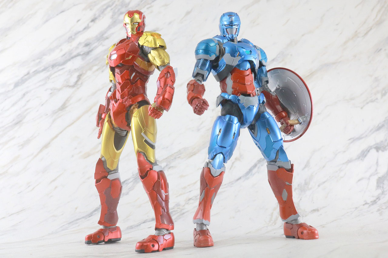 S.H.フィギュアーツ　キャプテン・アメリカ（テック・オン・アベンジャーズ）　レビュー　アクション　アイアンマン