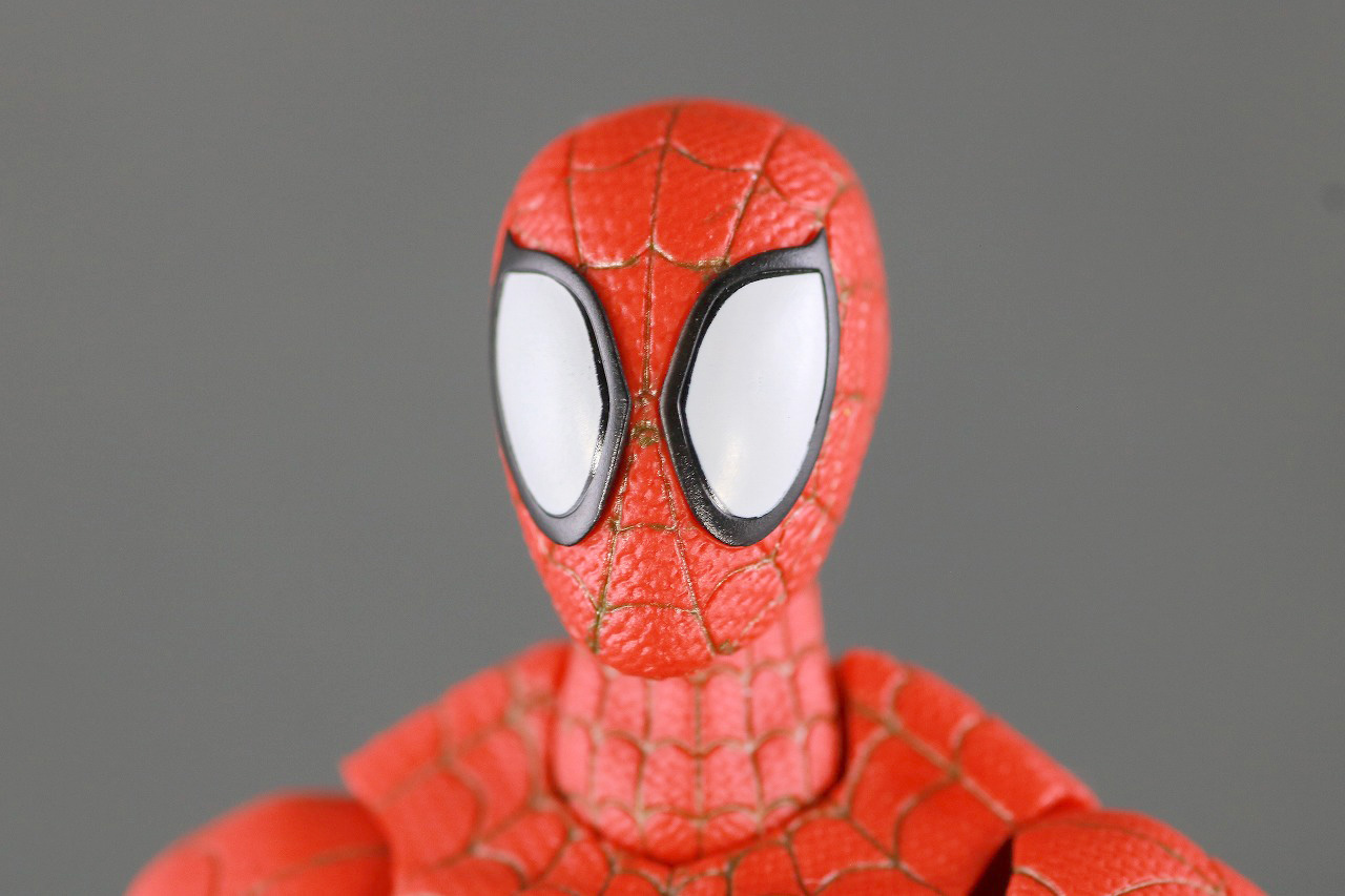 千値練 SVアクション　スパイダーマン　ピーター・B・パーカー　レビュー　付属品　驚き顔