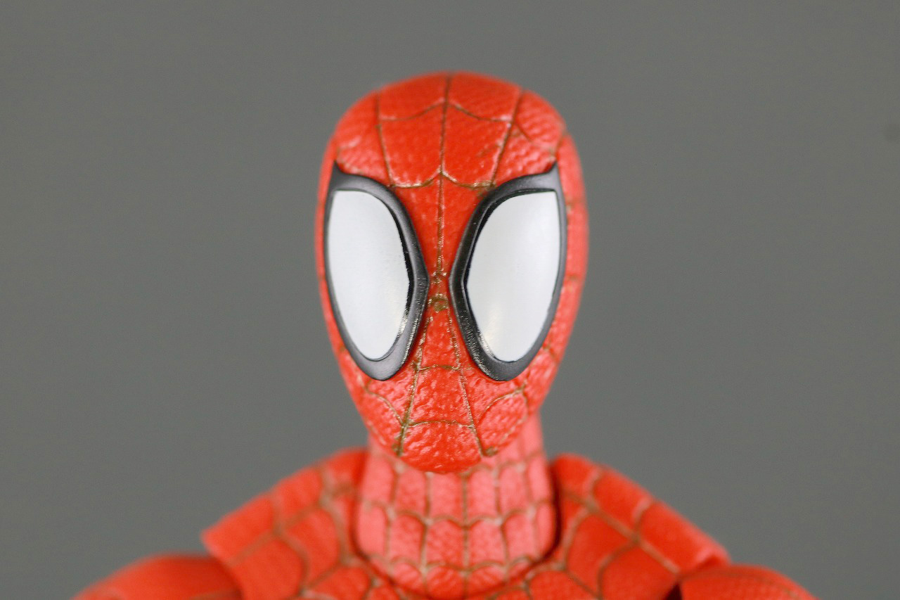 千値練 SVアクション　スパイダーマン　ピーター・B・パーカー　レビュー　付属品　驚き顔