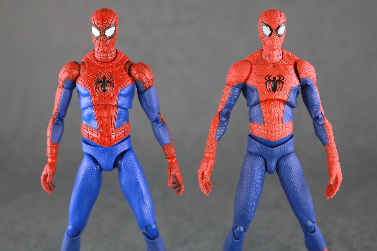 千値練 SVアクション　スパイダーマン　ピーター・B・パーカー　レビュー　本体　MAFEX　比較