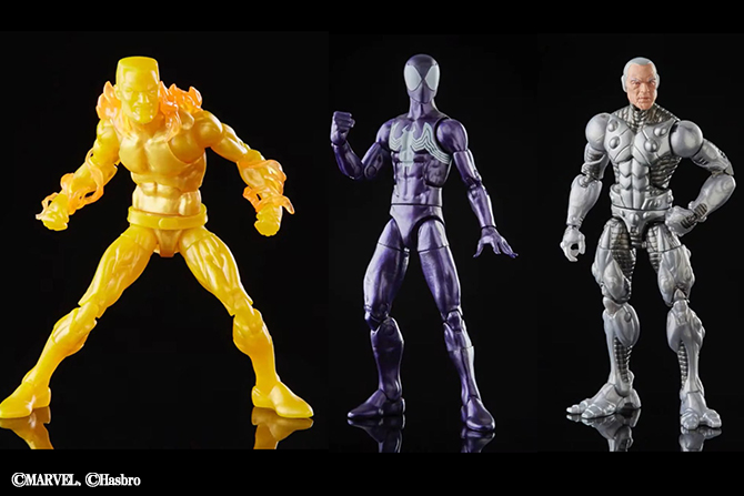 マーベルレジェンド新作！シンビオートスパイダーマン＆シルバーメイン＆モルテンマン登場！5パックセットに！