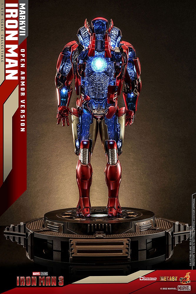 ホットトイズ ムービー・マスターピース DIECAST  1/6スケールジオラマ　アイアンマン・マーク7（オープン・アーマー版）