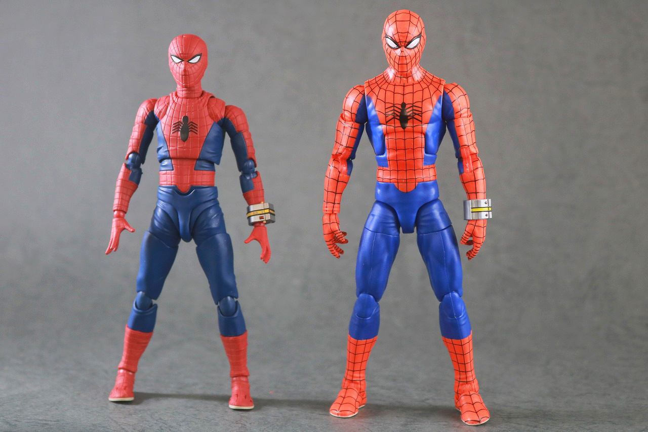 マーベルレジェンド　スパイダーマン（東映版）　レビュー　本体　S.H.フィギュアーツ　比較