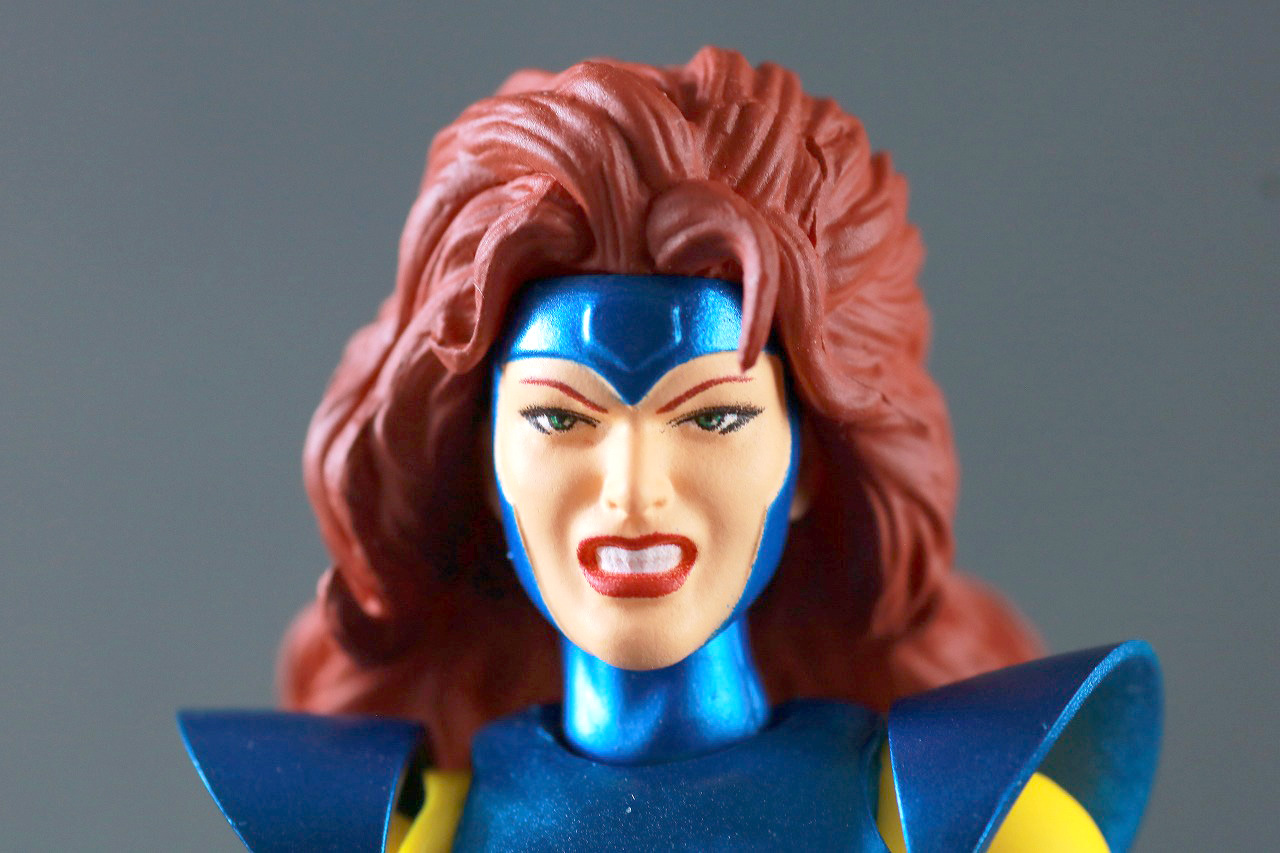 MAFEX　ジーン・グレイ　X-MEN　レビュー　付属品　食いしばりヘッド