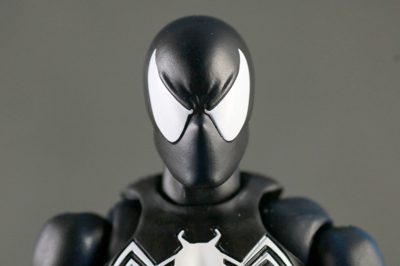 MAFEX　スパイダーマン　ブラックスーツ　レビュー　付属品　差し替えヘッド