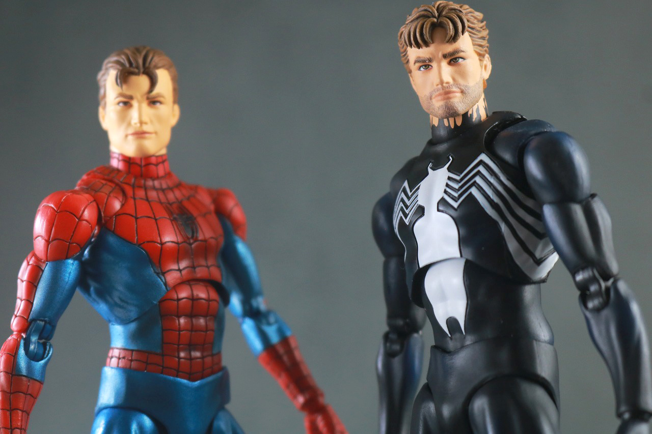 MAFEX　スパイダーマン　ブラックスーツ　レビュー　アクション