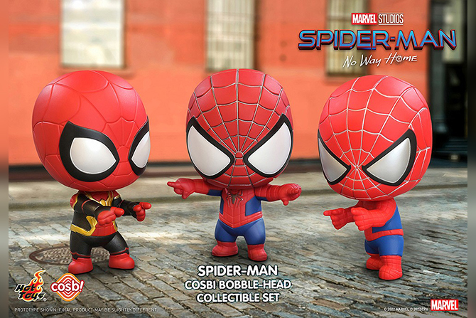 コスビ新作！ミームを再現した『スパイダーマン：ノー・ウェイ・ホーム』3体セットが発売！