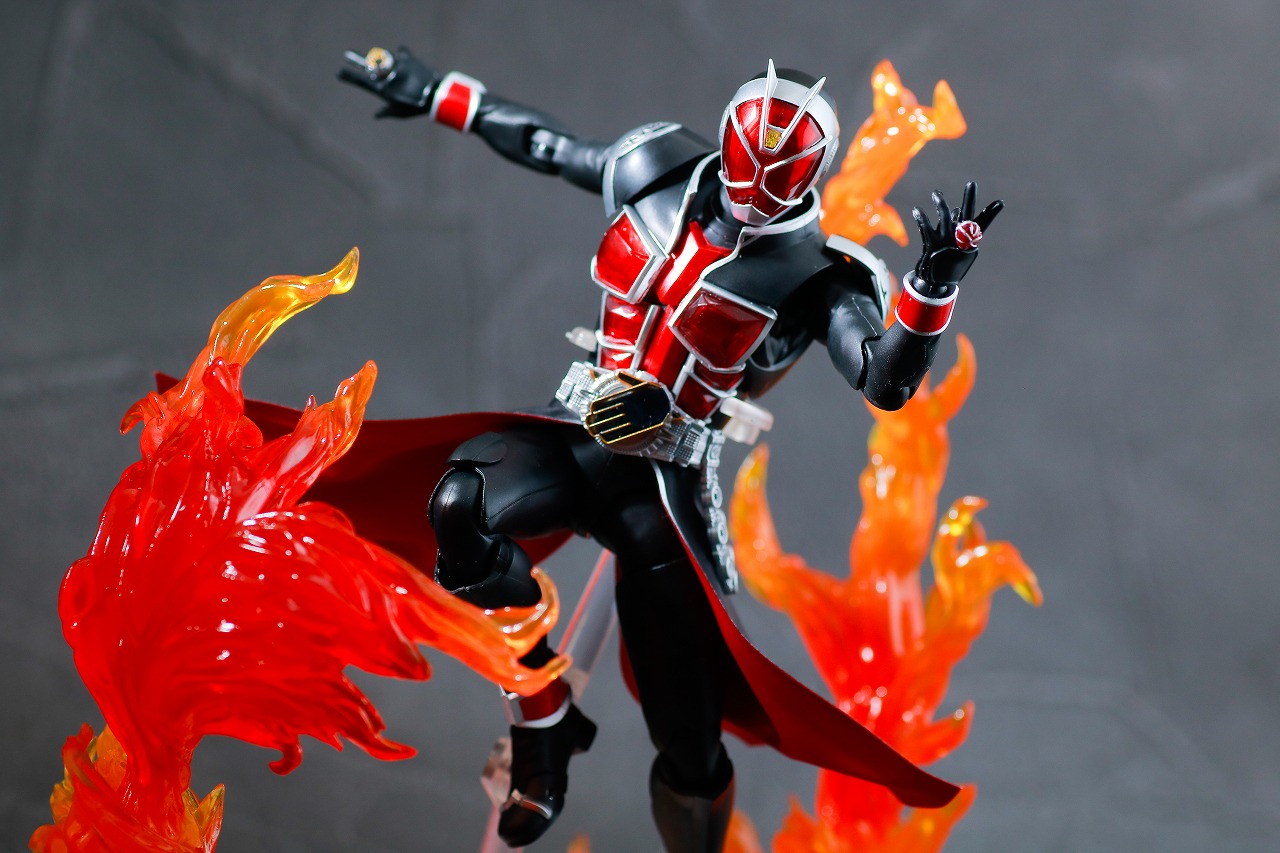 S.H.フィギュアーツ　仮面ライダーウィザード フレイムスタイル 真骨彫製法　10tn anniversary ver.　レビュー　アクション