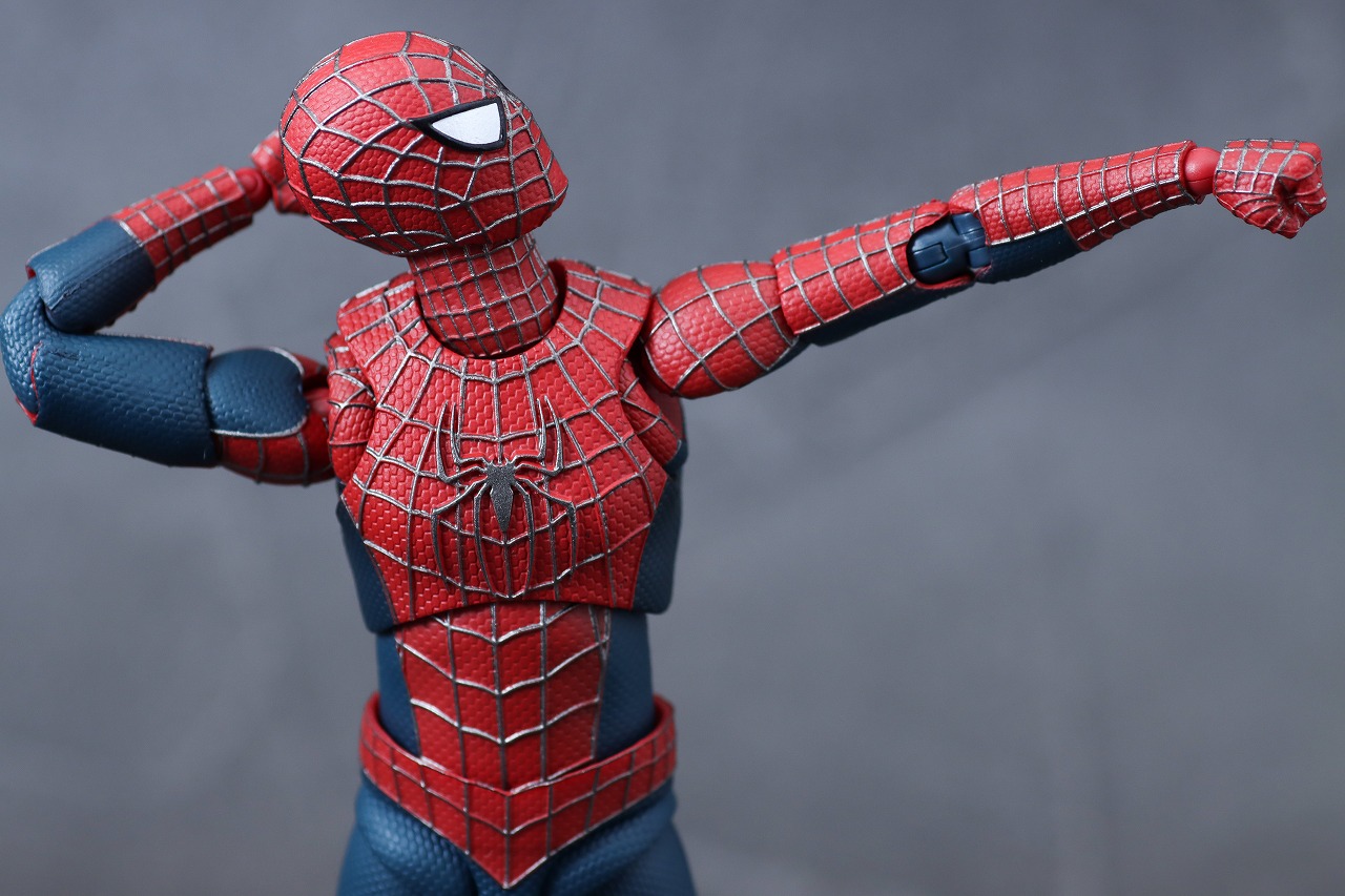 S.H.フィギュアーツ　フレンドリー・ネイバーフッド・スパイダーマン　トビー・マグワイア　サム・ライミ　トリロジー　ノー・ウェイ・ホーム　レビュー　可動範囲