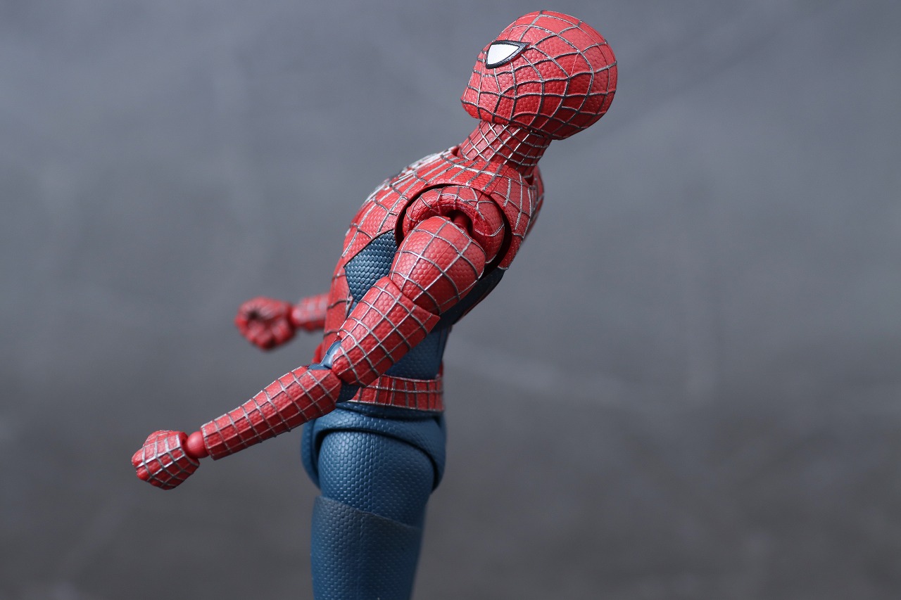 S.H.フィギュアーツ　フレンドリー・ネイバーフッド・スパイダーマン　トビー・マグワイア　サム・ライミ　トリロジー　ノー・ウェイ・ホーム　レビュー　可動範囲