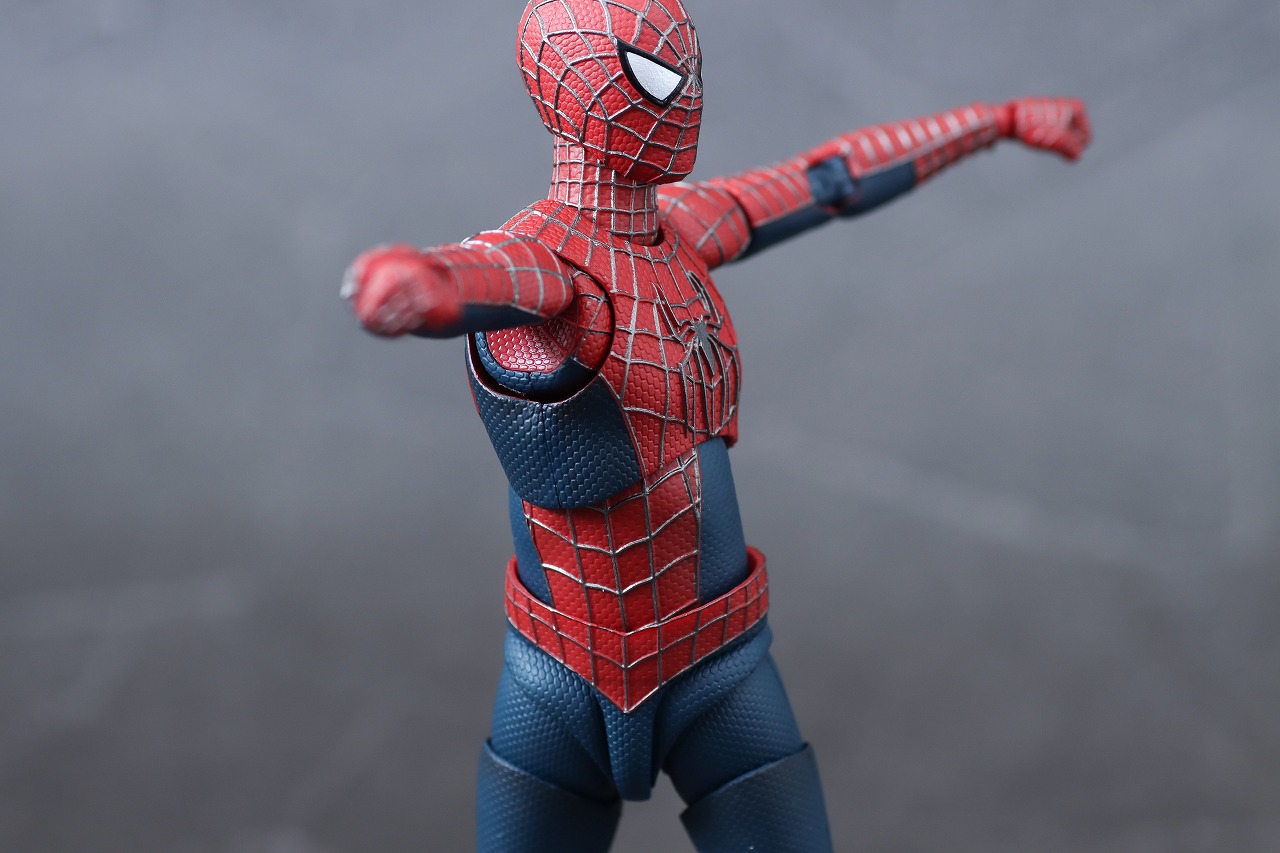 S.H.フィギュアーツ　フレンドリー・ネイバーフッド・スパイダーマン　トビー・マグワイア　サム・ライミ　トリロジー　ノー・ウェイ・ホーム　レビュー　可動範囲