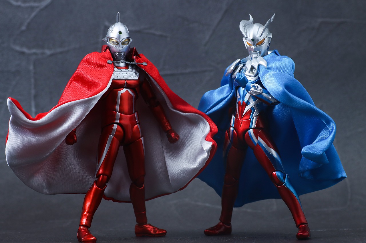 S.H.フィギュアーツ　ウルトラセブン 55th Anniversary Ver.　レビュー　アクション　ウルトラマンゼロ 10th Anniversary Ver.　ゼロマント