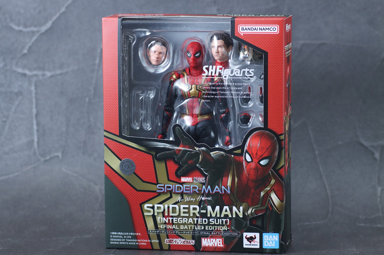 S.H.フィギュアーツ　スパイダーマン インテグレーテッドスーツ FINAL BATTLE EDITION　レビュー　パッケージ