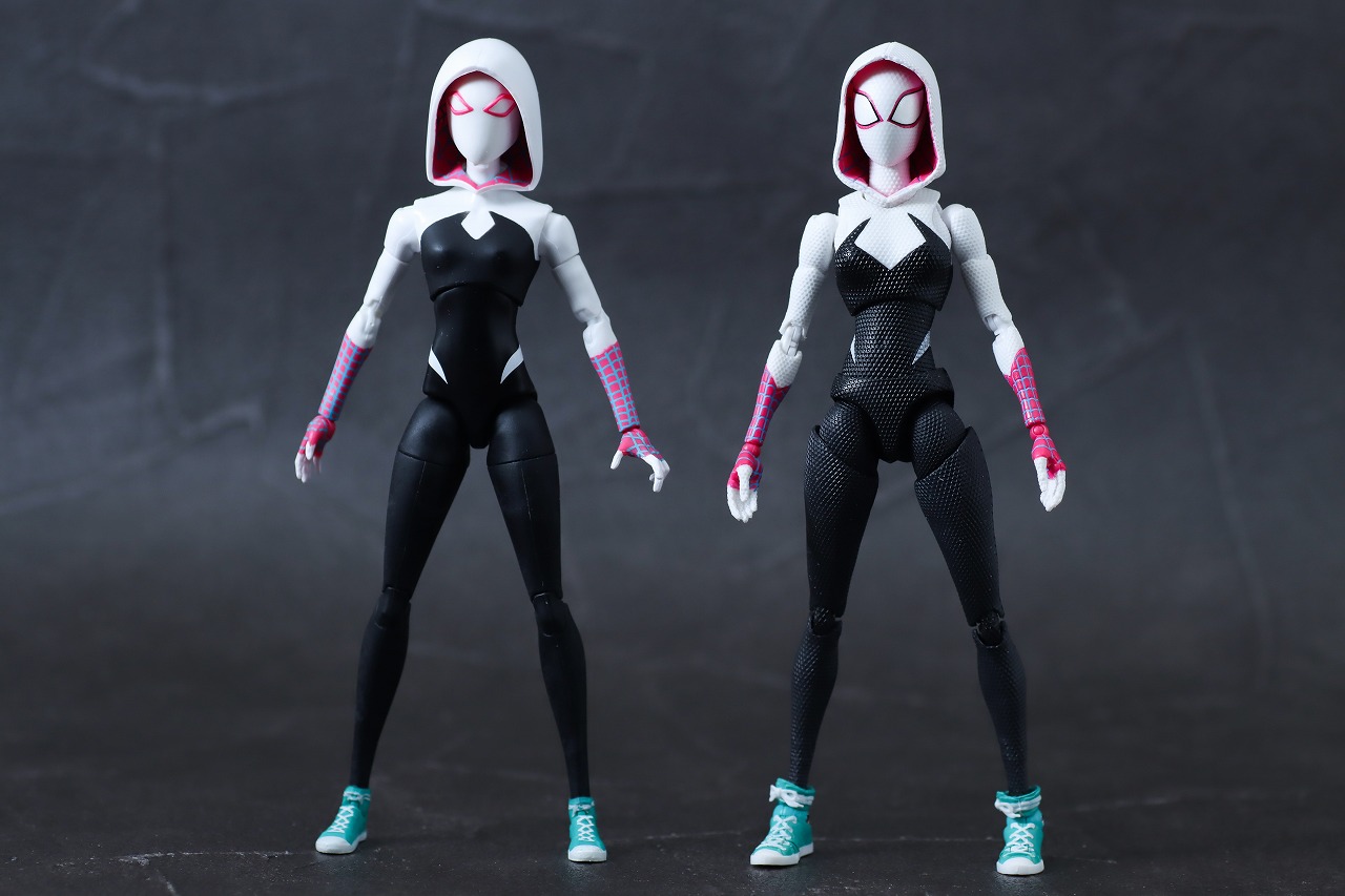 S.H.フィギュアーツ　スパイダーグウェン（スパイダーマン：アクロス・ザ・スパイダーバース）　レビュー　本体　マーベルレジェンド　比較