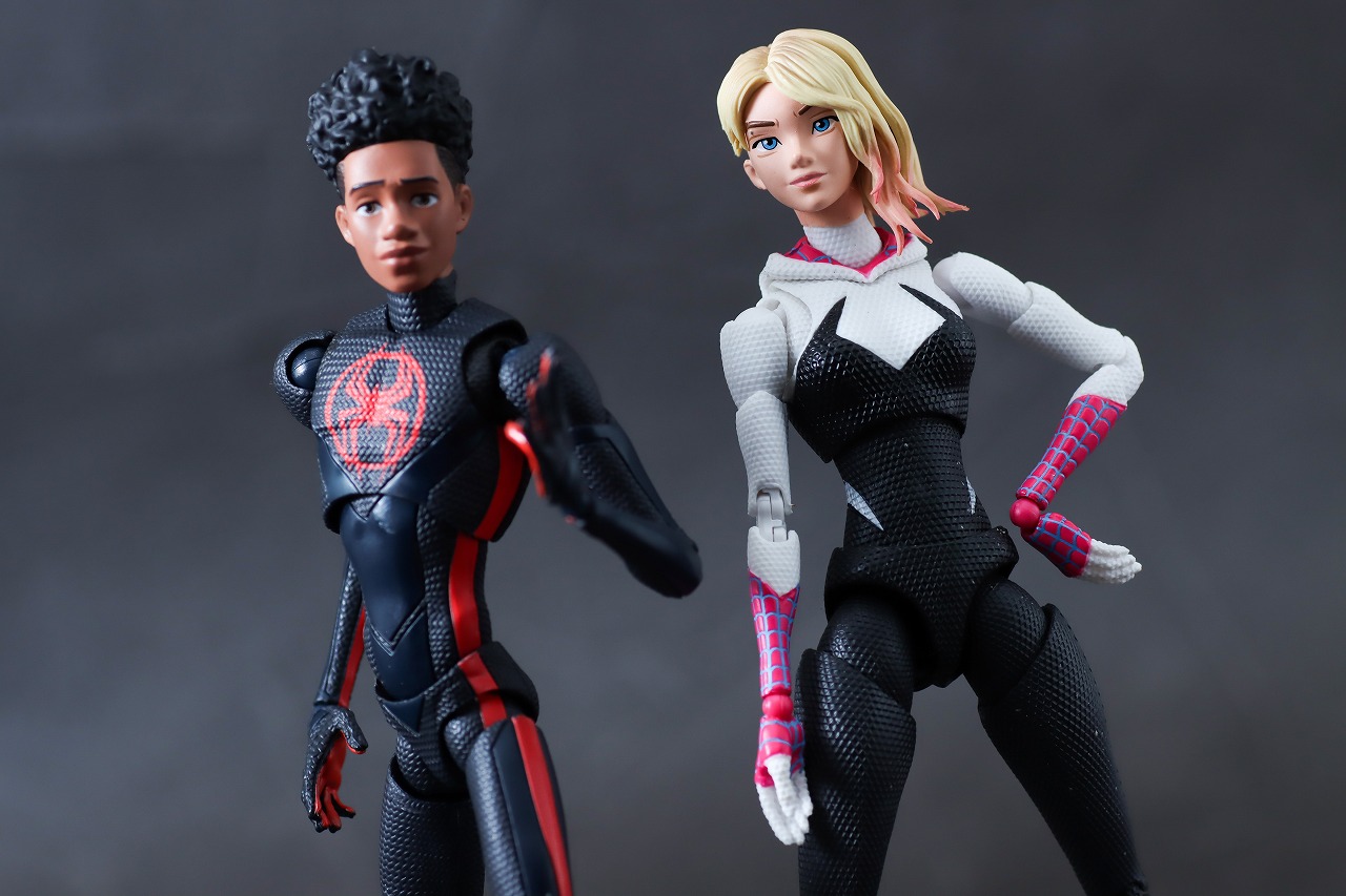 S.H.フィギュアーツ　スパイダーグウェン（スパイダーマン：アクロス・ザ・スパイダーバース）　レビュー　アクション　マイルス・モラレス