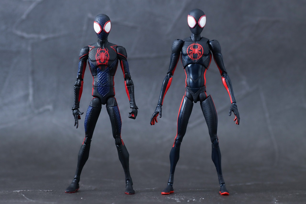 S.H.フィギュアーツ　マイルス・モラレス　スパイダーマン：アクロス・ザ・スパイダーバース　レビュー　本体　マーベルレジェンド　比較