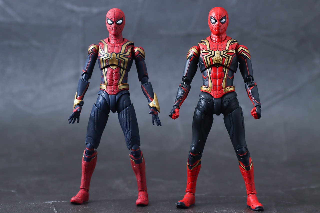 S.H.フィギュアーツ　スパイダーマン インテグレーテッドスーツ FINAL BATTLE EDITION　レビュー　本体　比較