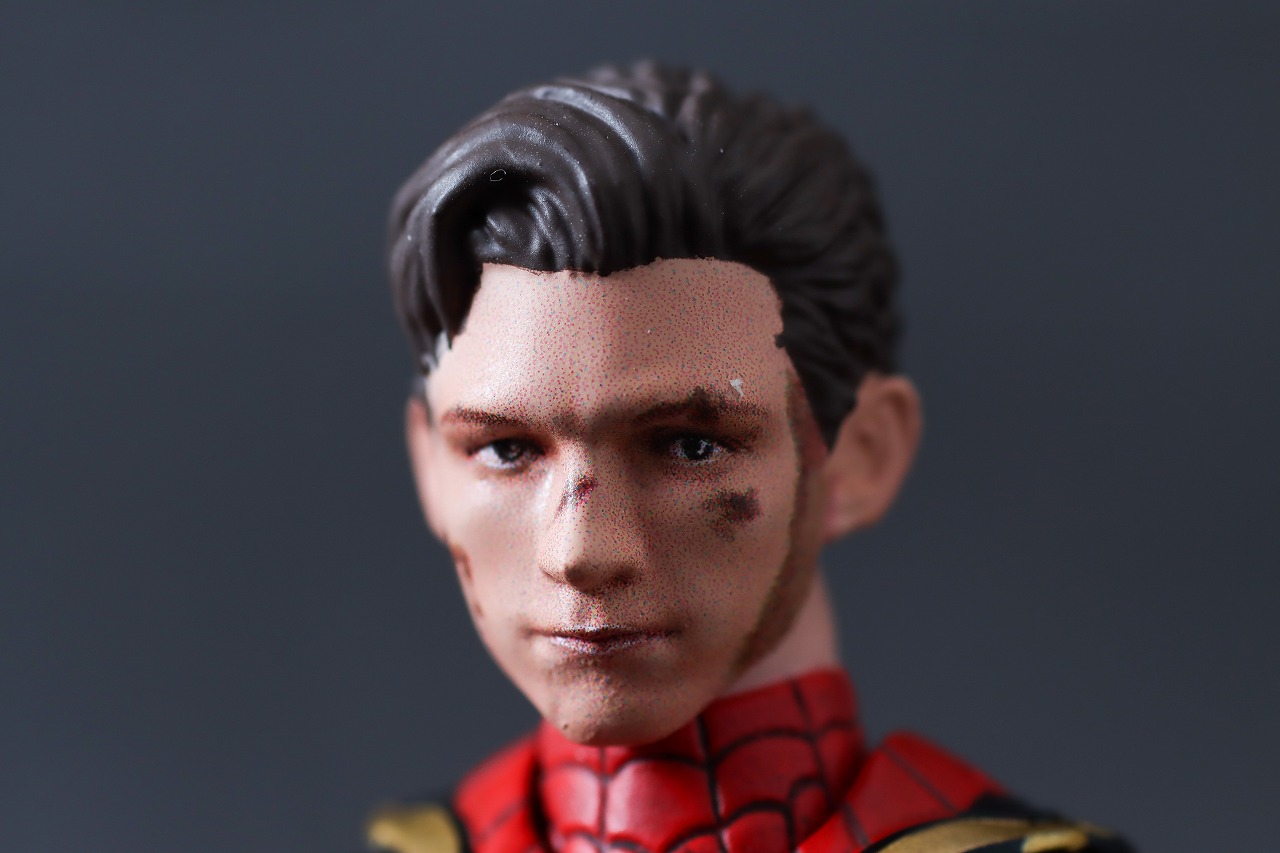 S.H.フィギュアーツ　スパイダーマン インテグレーテッドスーツ FINAL BATTLE EDITION　レビュー　付属品　素顔ヘッド　ピーター・パーカー　トム・ホランド　ダメージ