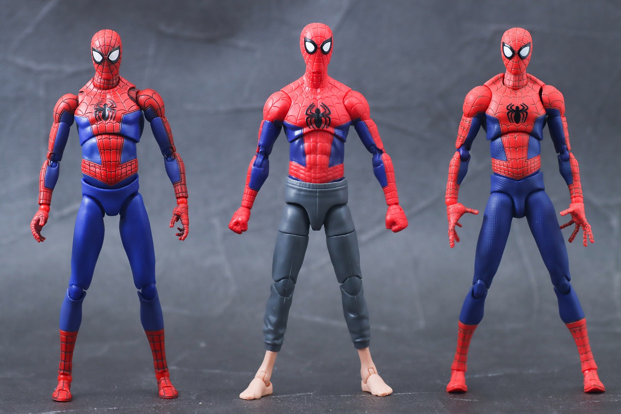 マーベルレジェンド　ピーター・B・パーカー／スパイダーマン　レビュー　本体　千値練　MAFEX　比較