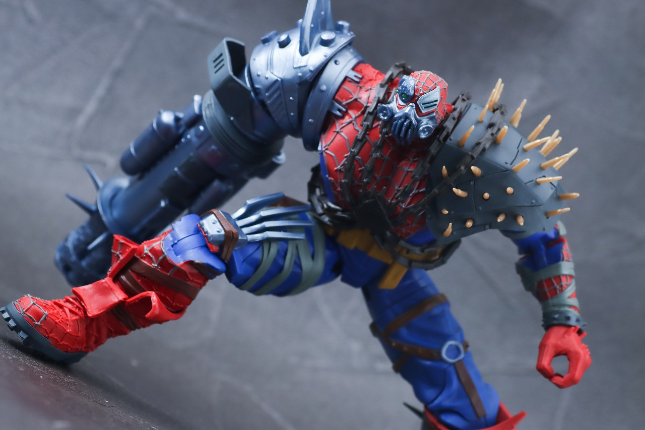 マーベルレジェンド　サイボーグ・スパイダーウーマン（スパイダーマン：アクロス・ザ・スパイダーバース）　レビュー　アクション