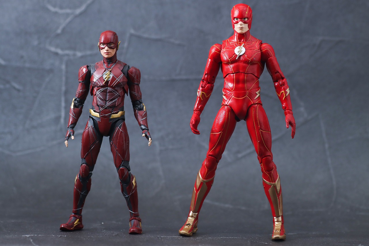 DCマルチバース　フラッシュ（『ザ・フラッシュ』）　レビュー　本体　S.H.フィギュアーツ　ジャスティス・リーグ　比較