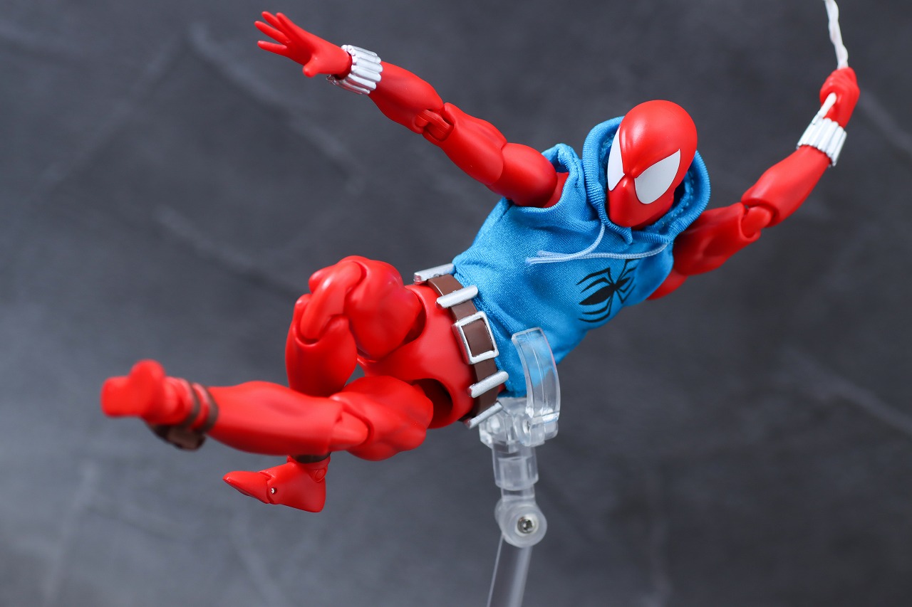 MAFEX　スカーレット・スパイダー　レビュー　アクション