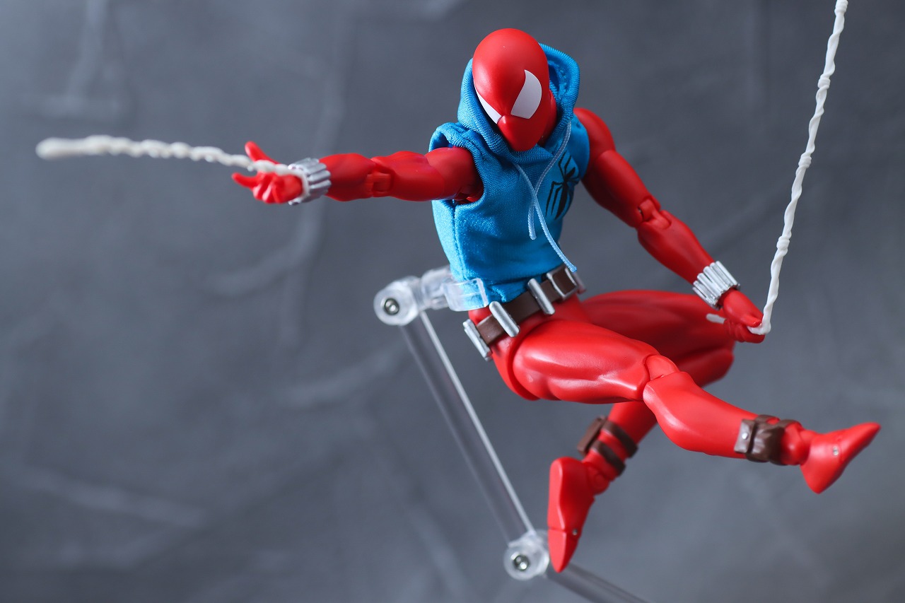 MAFEX　スカーレット・スパイダー　レビュー　アクション