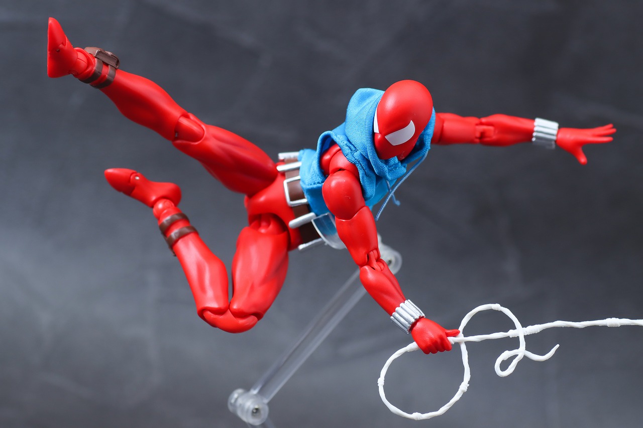 MAFEX　スカーレット・スパイダー　レビュー　アクション