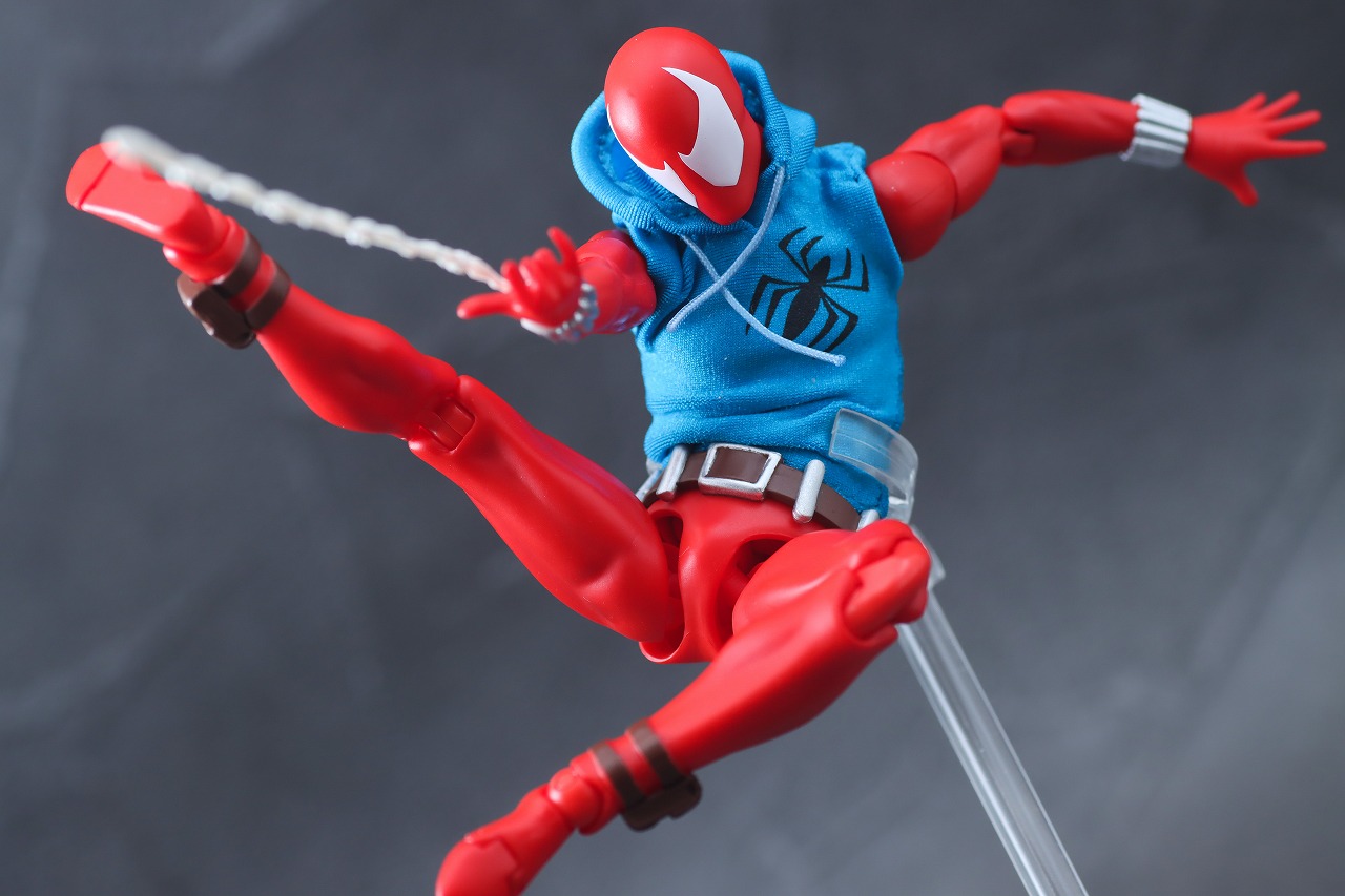 MAFEX　スカーレット・スパイダー　レビュー　アクション