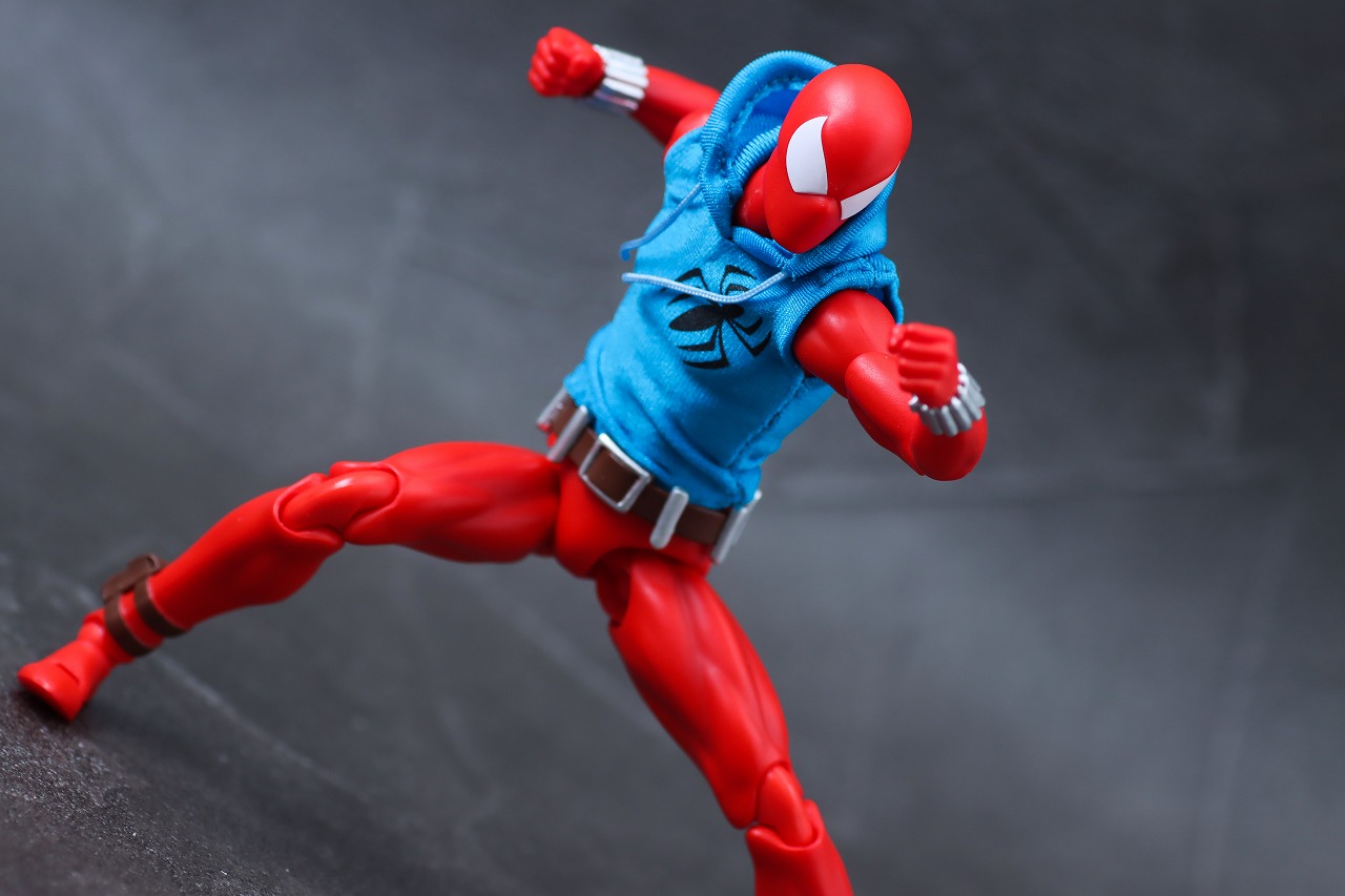 MAFEX　スカーレット・スパイダー　レビュー　アクション