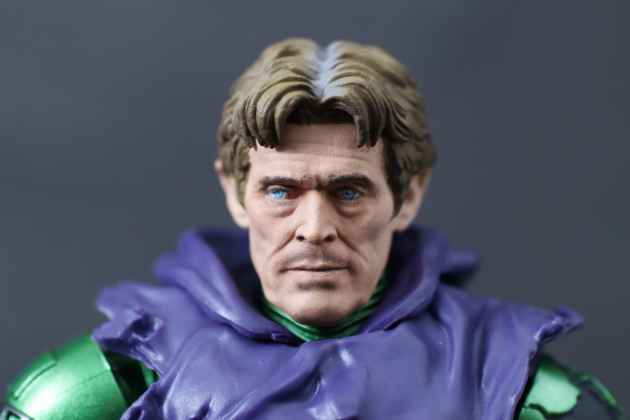 S.H.フィギュアーツ　グリーン・ゴブリン（スパイダーマン：ノー・ウェイ・ホーム）　レビュー　付属品　ノーマン・オズボーン　素顔ヘッド