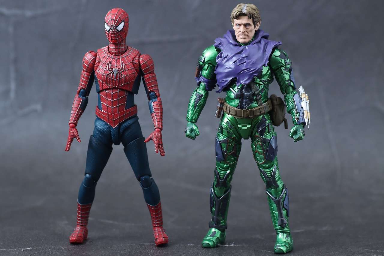 S.H.フィギュアーツ　グリーン・ゴブリン（スパイダーマン：ノー・ウェイ・ホーム）　レビュー　本体　フレンドリー・ネイバーフッド・スパイダーマン　比較