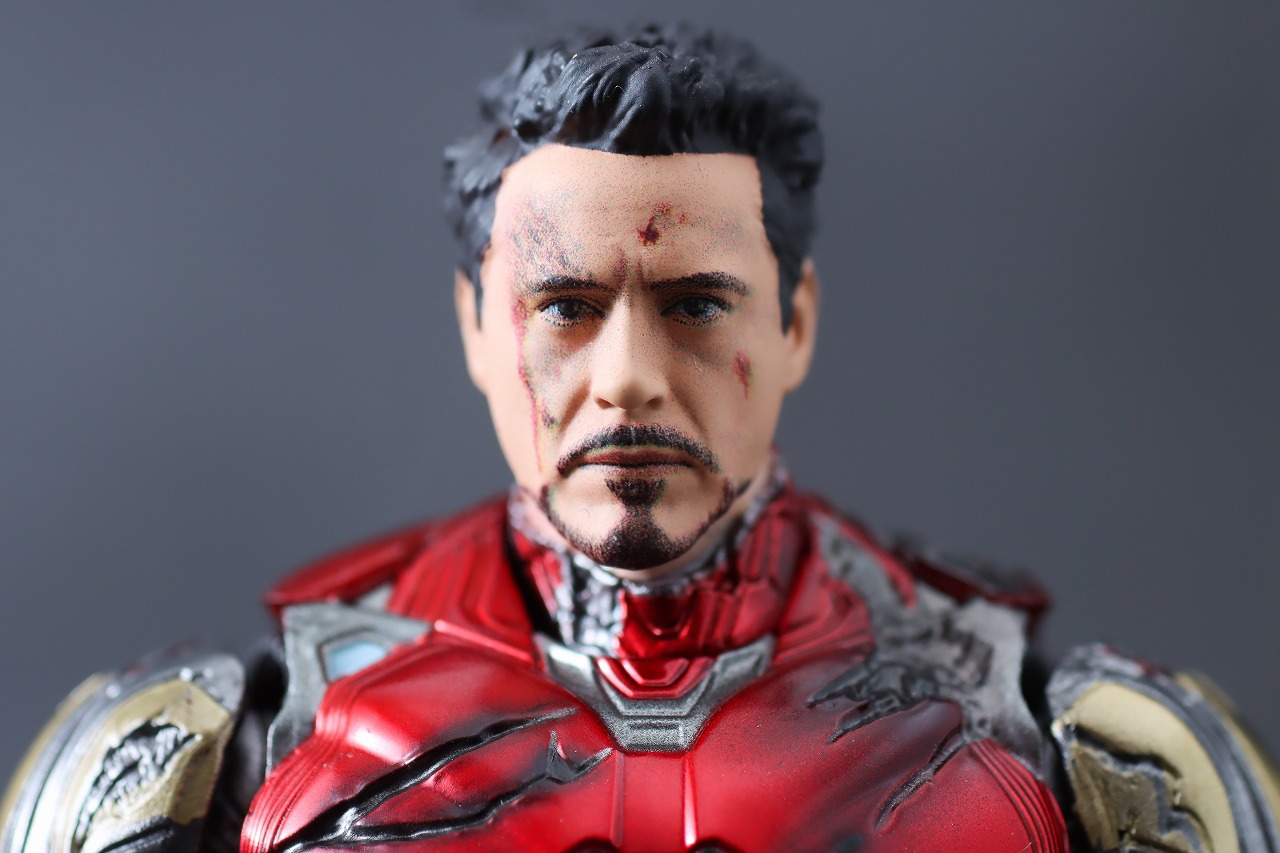 MAFEX　アイアンマン　マーク85　バトルダメージ　レビュー　付属品　差し替え素顔ヘッド　トニー・スターク