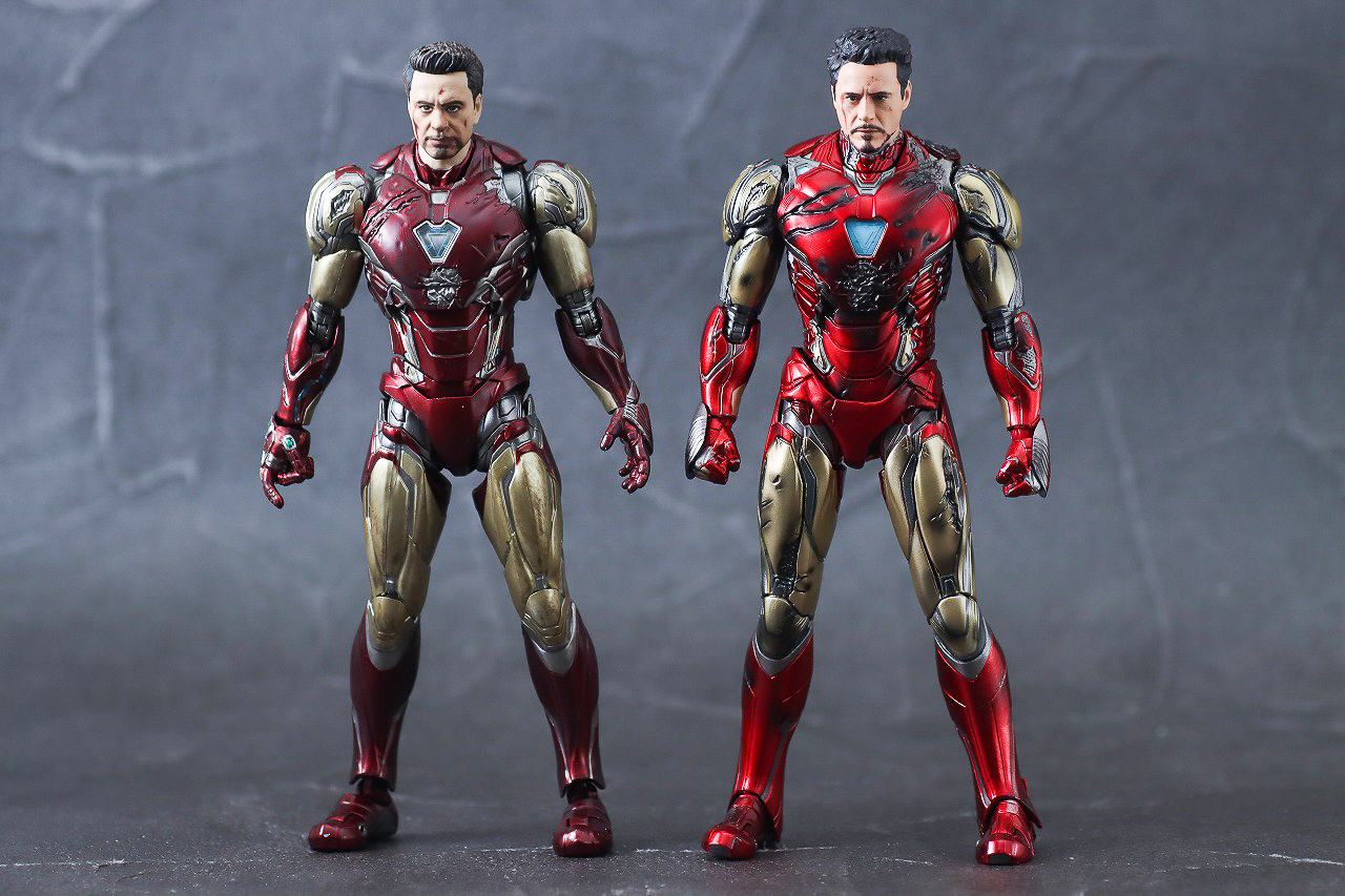 MAFEX　アイアンマン　マーク85　バトルダメージ　レビュー　比較　S.H.フィギュアーツ　I AM IRON MAN EDITION