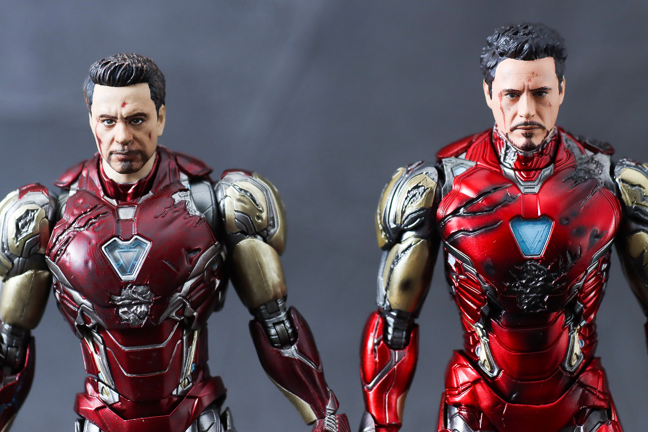 MAFEX　アイアンマン　マーク85　バトルダメージ　レビュー　比較　S.H.フィギュアーツ　I AM IRON MAN EDITION