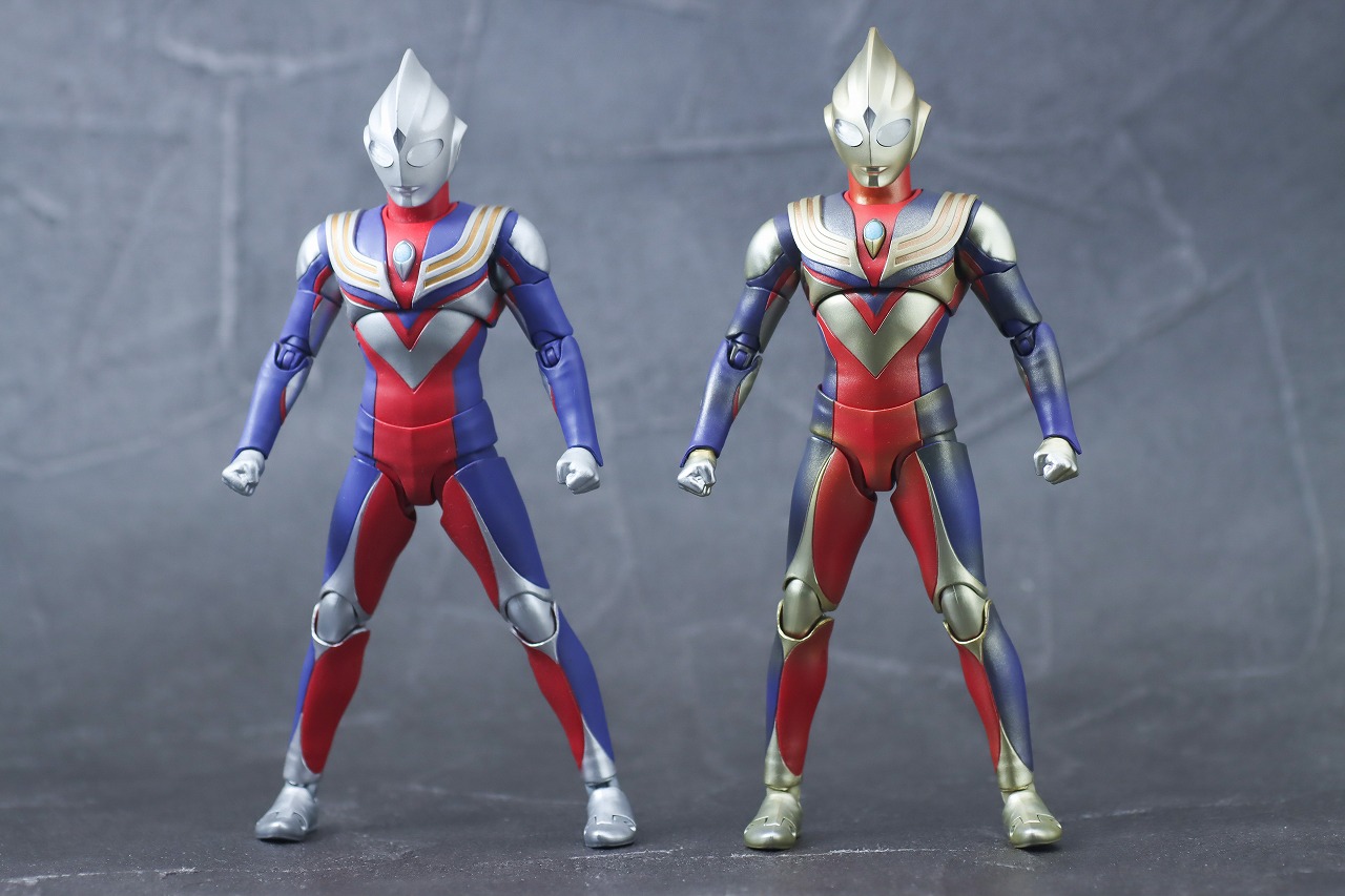 S.H.フィギュアーツ　グリッターティガ　真骨彫製法　レビュー　本体　ウルトラマンティガ　マルチタイプ　比較