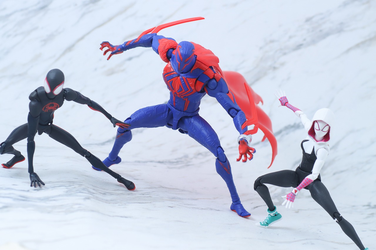 S.H.フィギュアーツ　スパイダーマン2099　アクロス・ザ・スパイダーバース　レビュー　アクション　マイルス・モラレス　スパイダーグウェン