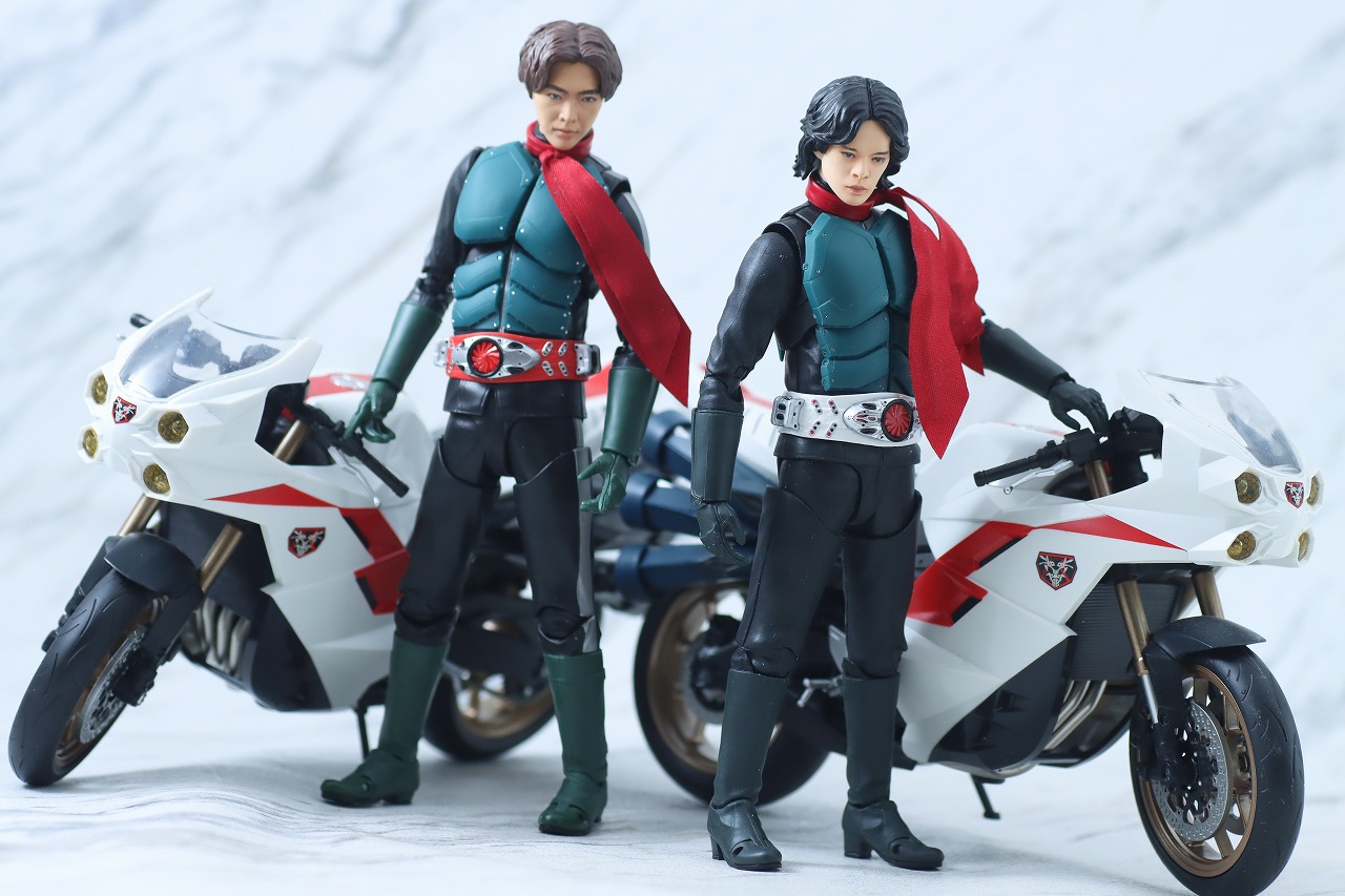 S.H.フィギュアーツ　仮面ライダー第2＋1号／一文字隼人　レビュー　アクション　本郷猛　サイクロン号