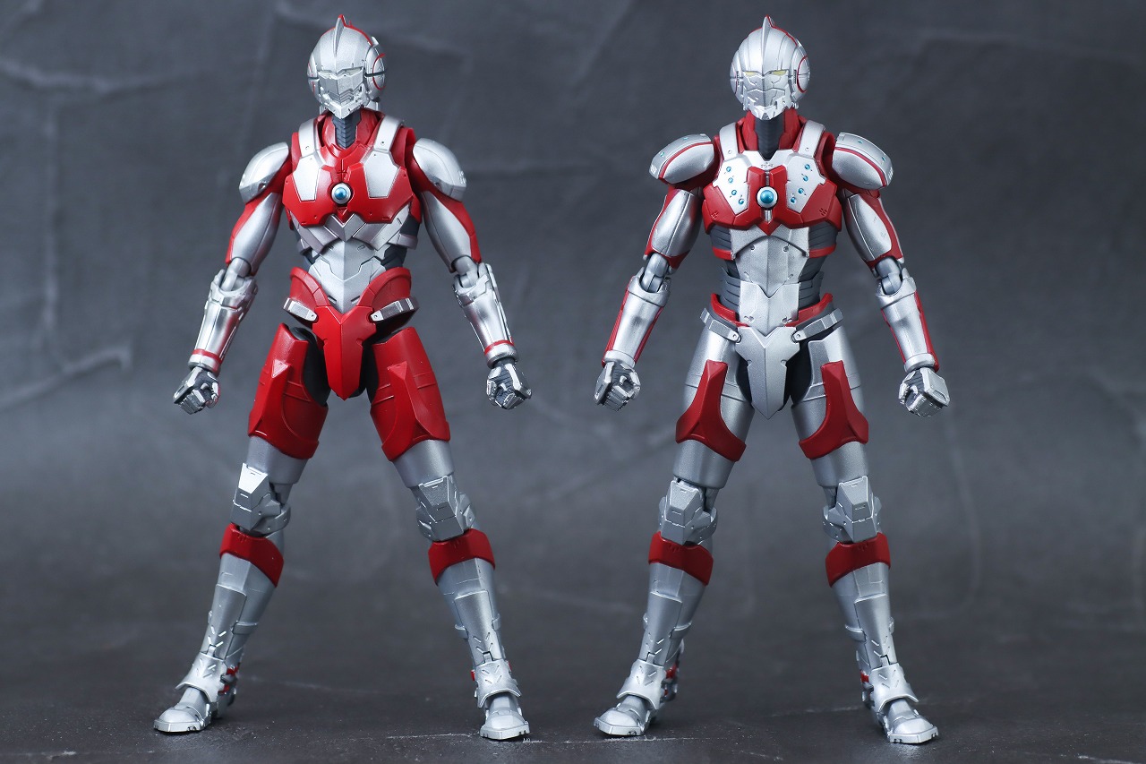 S.H.フィギュアーツ　ULTRAMAN SUIT ZOFFY the Animation　レビュー　本体　比較