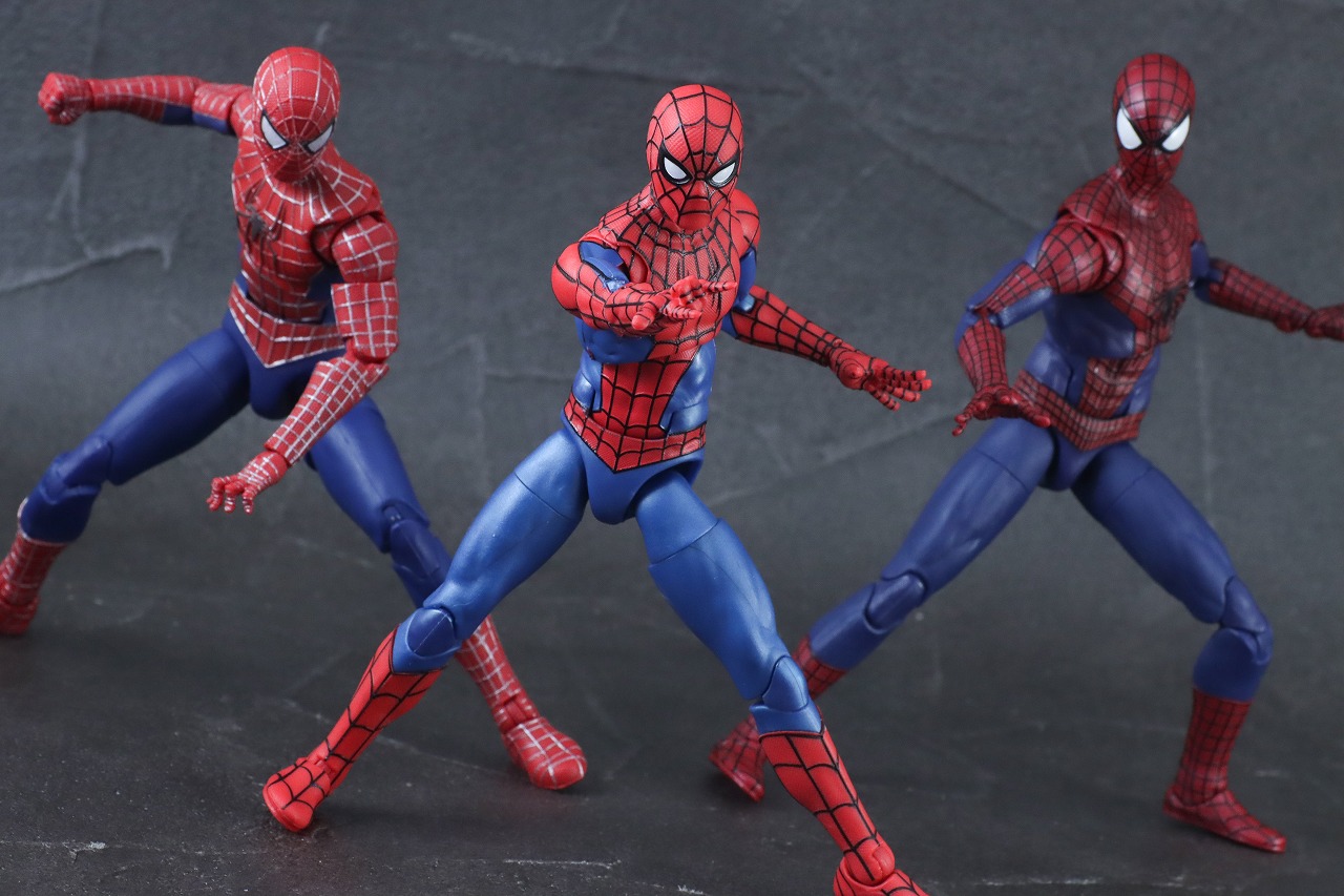 マーベルレジェンド　スパイダーマン ニューレッド＆ブルースーツ　レビュー　アクション　フレンドリー・ネイバーフッド・スパイダーマン　アメイジング・スパイダーマン