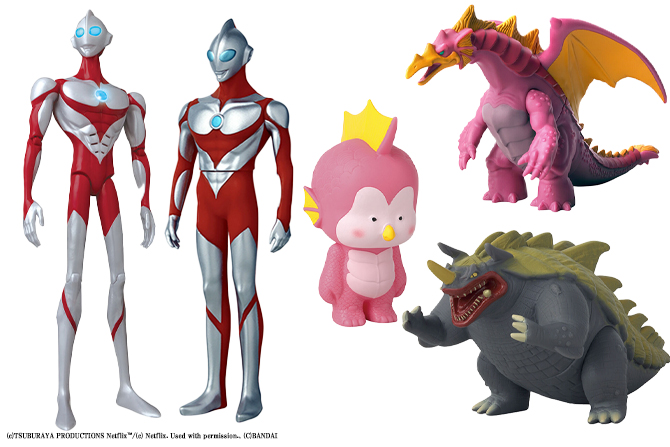 『ULTRAMAN:RISING』からウルトラヒーロー＆ウルトラ怪獣ソフビが一挙解禁！ ー 光る鳴るフィギュアも！