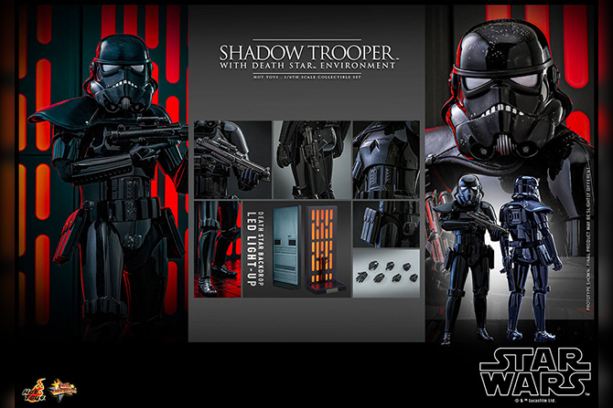 ホットトイズ ムービー・マスターピース シャドウトルーパー（デス・スターのバックボード付き）