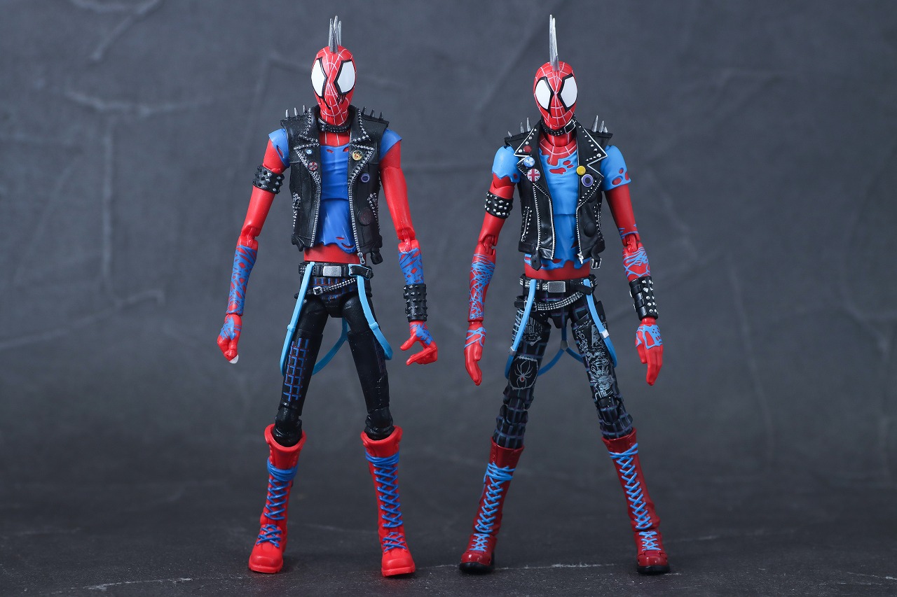 S.H.フィギュアーツ　スパイダー・パンク（『スパイダーマン：アクロス・ザ・スパイダーバース』） 　レビュー　本体　マーベルレジェンド　比較