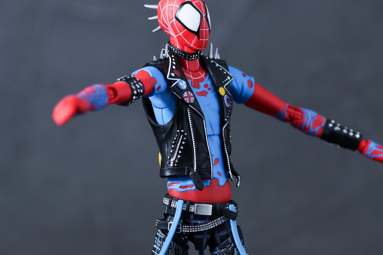 S.H.フィギュアーツ　スパイダー・パンク（『スパイダーマン：アクロス・ザ・スパイダーバース』） 　レビュー　可動範囲