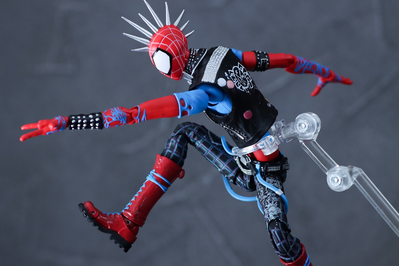 S.H.フィギュアーツ　スパイダー・パンク（『スパイダーマン：アクロス・ザ・スパイダーバース』） 　レビュー　アクション