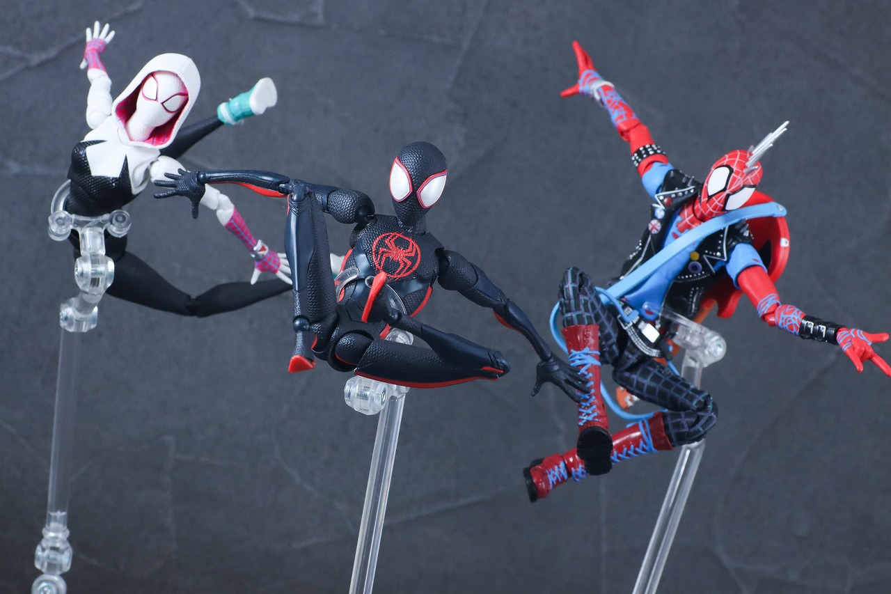 S.H.フィギュアーツ　スパイダー・パンク（『スパイダーマン：アクロス・ザ・スパイダーバース』） 　レビュー　アクション　マイルス・モラレス　スパイダーグウェン