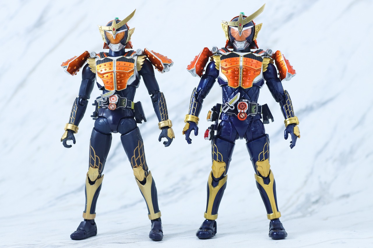 S.H.フィギュアーツ 真骨彫製法　仮面ライダー鎧武 オレンジアームズ　レビュー　2014年版　比較