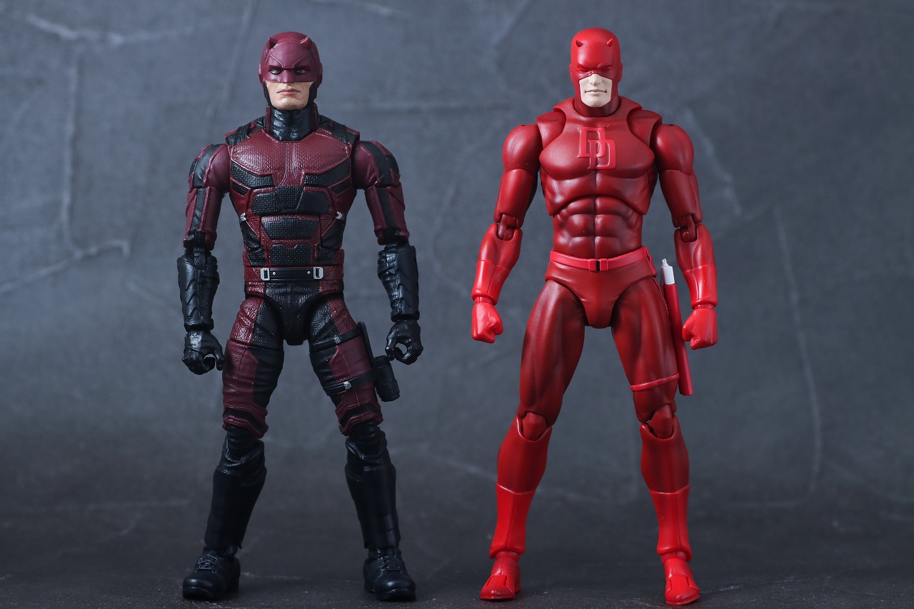 MAFEX　デアデビル　Comic Ver.　レビュー　本体　マーベルレジェンド　ドラマ版　比較