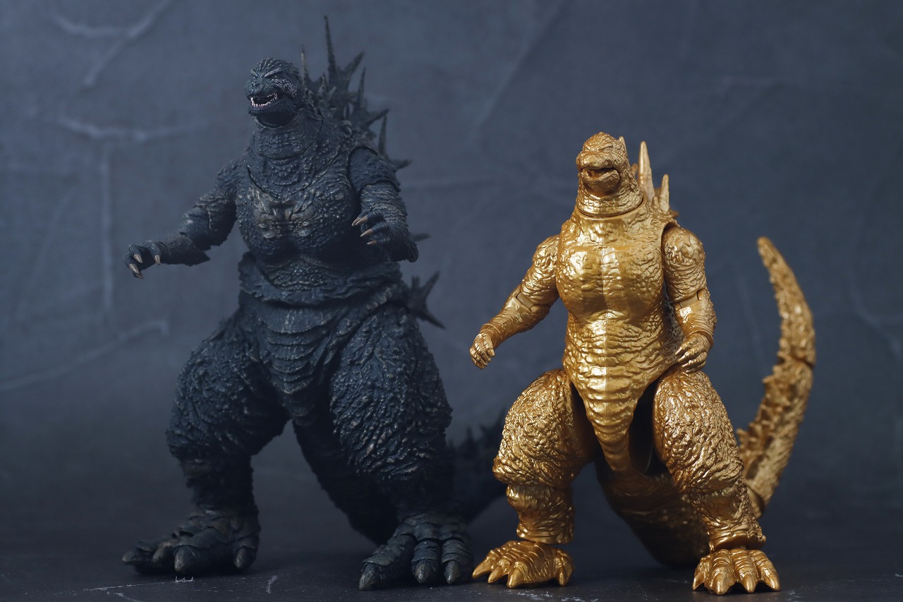 ゴジラアクションフィギュア　ゴジラ　2023　マイゴジ　SPECIAL GOLD EDITION　ゴールド　レビュー　比較　S.H.モンスターアーツ